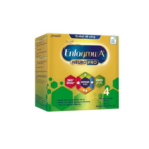 Sữa bột Enfagrow A+ 4 Vị nhạt hộp 3,3kg/2,2kg/1.7kg Vị nhạt