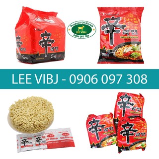 5 Gói Mì Shin Ramyun Cay Nongshim Hàn Quốc (120g / gói)