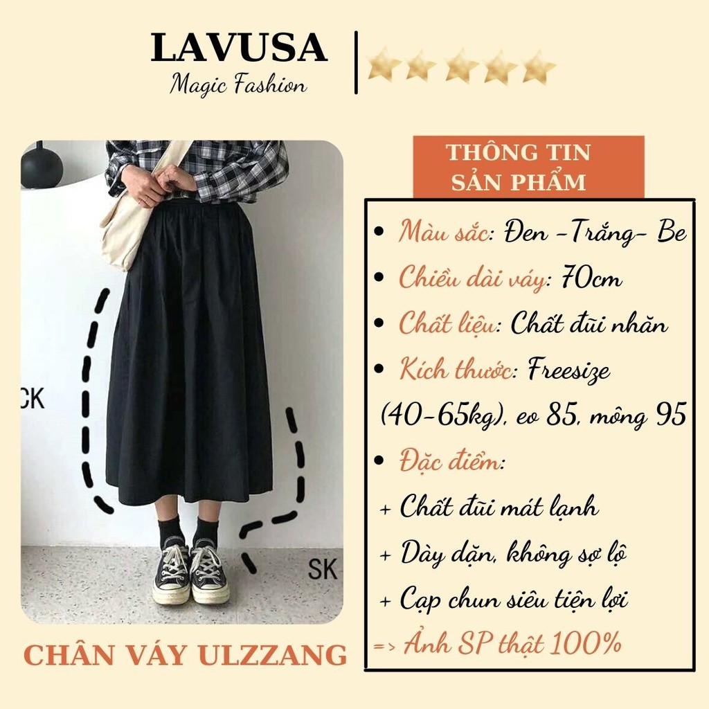 Chân Váy Dài Đũi Chữ A 3 Màu Trắng, Đen, Be Siêu Đẹp LAVUSA CV04