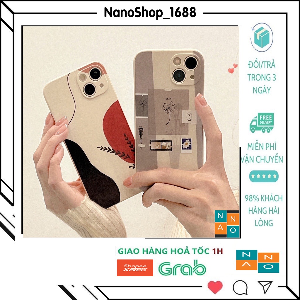 Ốp Lưng Iphone Cạnh Vuông, Bảo Vệ Camera Dễ Thương ip 7Plus,8Plus,x,xs,xsmax,11,11promax,12,12promax,13,13promax