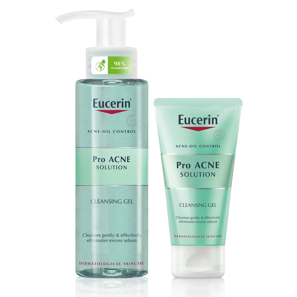 Gel rửa mặt dành cho da dầu mụn Eucerin Pro Acne Cleansing Gel 75ml/200ml/400ml