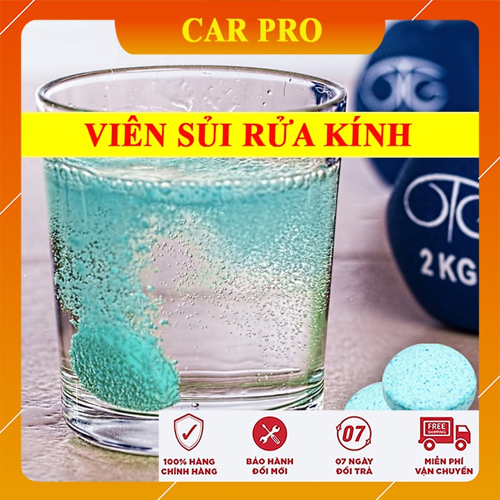 Viên sủi rửa kính ô tô tẩy sạch kính, tạo hiệu ứng lá sen - CAR PRO