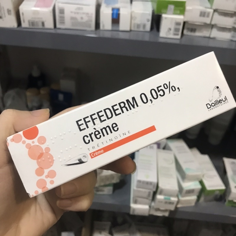 effederm tretinoin 0,05 bailleul kem trẻ hoá da ngừa mụn 30g