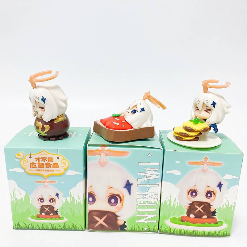 Bộ 6 Mô Hình Nhân Vật Anime Bằng PVC SY2 Genshin Va Chạm Paimon YS2