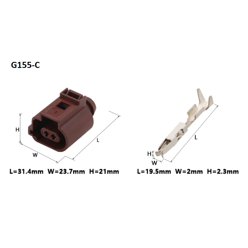 G155-Giắc cắm Cảm biến nhiệt độ khí thải 2 lỗ 1.5mm