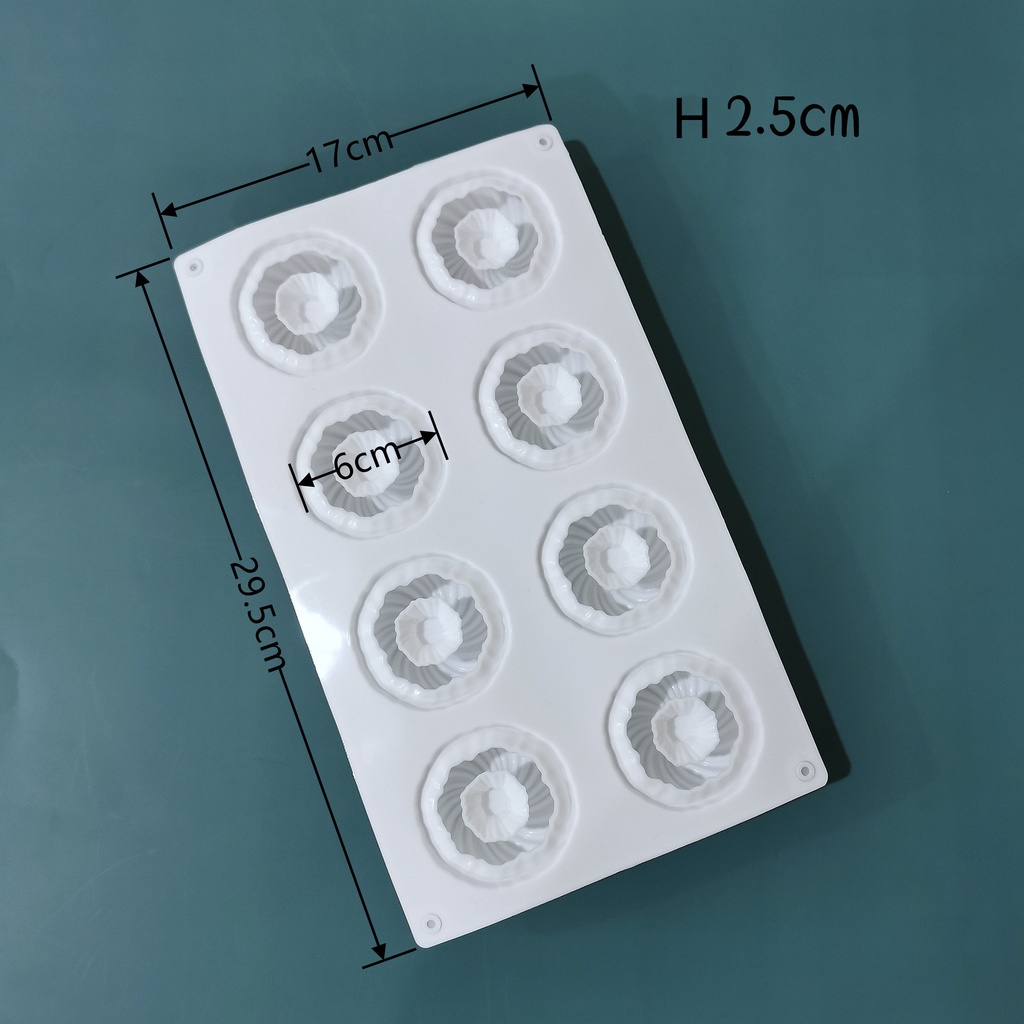 Khuôn Làm Bánh/Xà Phòng/Bánh Kem Hình Bóng Len 6/8 Lỗ Bằng silicone