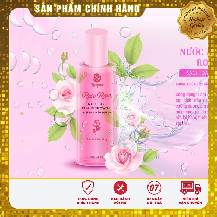 nước tẩy trang rosy toner hoa hồng cân bằng da rosy