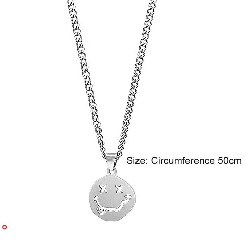 Dây Chuyền Thép Titan Hình Mặt Cười Phong nam và nữ