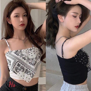 Áo hai dây khăn yếm 2 màu Đen, Trắng mix áo ống summer 2021, chất bozip cotton > [Yến Trần]