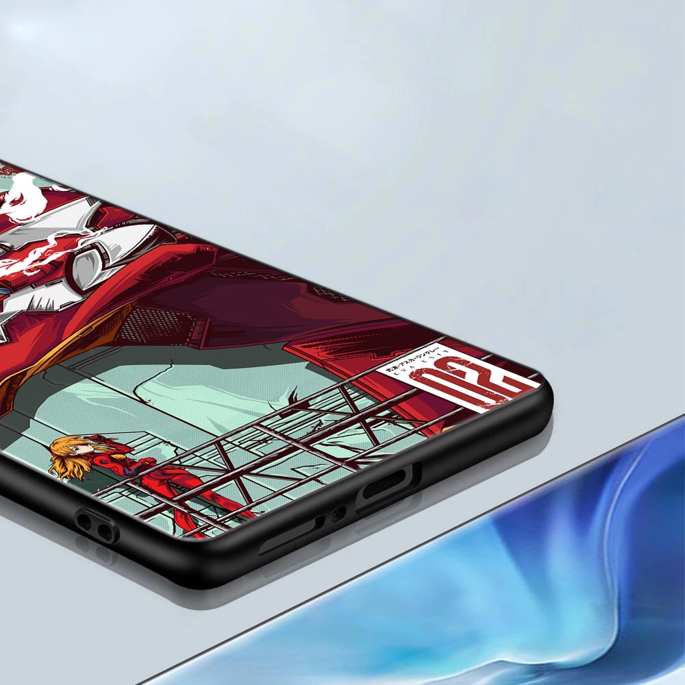 Ốp Điện Thoại Silicon EVA Mềm Đen Hình Anime Neon Genesis Evangelion Cho Xiaomi Mi 11 11T 11X Pro Lite NE 5G 12 POCO X3 F3 M3 M4 NFC Pro