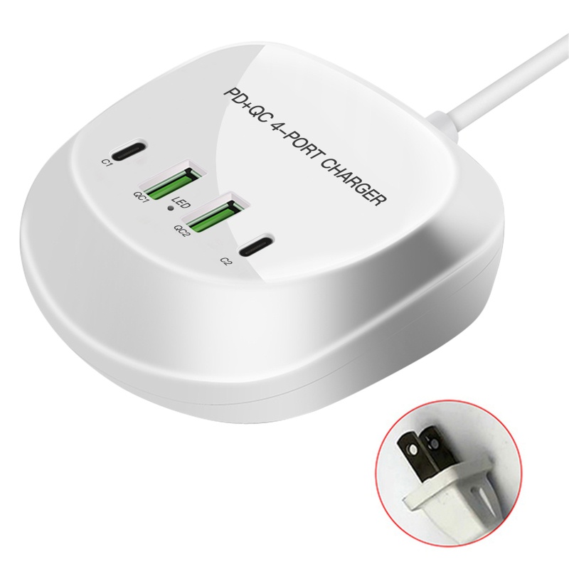 Tẩu Sạc Alli 40W Hai Cổng USB Type-C 4 Cổng Tiện Dụng