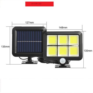 Bộ đèn năng lượng mặt trời cảm ứng 120 LED COB cảm biến chuyển động, cảm biến ánh sáng có điều khiển