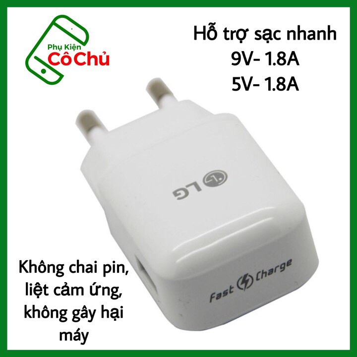 Bộ Củ Sạc và Dây Cáp type C nhanh Fast Charge cho LG V20, V30, V40