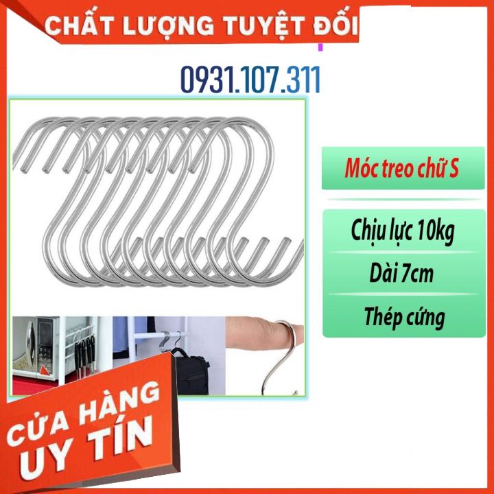 Móc treo quần áo. Móc treo đồ, túi xách. Móc treo đồ dùng nhà bếp nhỏ gọn tiện dụng, làm bằng inox bền bỉ chắc chắn.