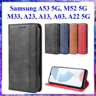 Bao da dạng ví Samsung A53 5G, A23, A13, A03, A22 5G, M52 5G, M33 (cam kết xịn) có nắp gập, ngăn đựng thẻ tiền tiện lợi
