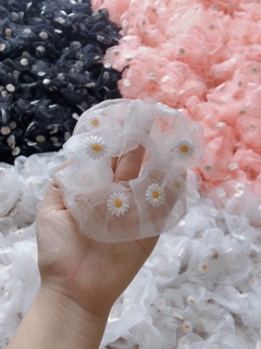 CỘT TÓC SCRUNCHIES LƯỚI HOA CÚC