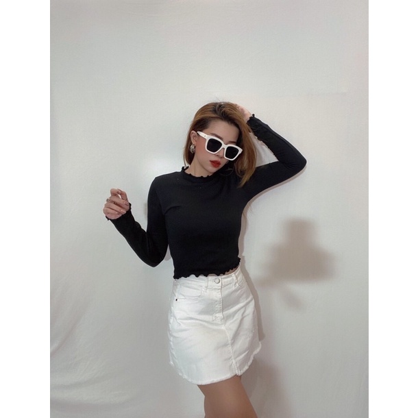 Áo len dệt kim chất liệu dầy dặn 2 màu