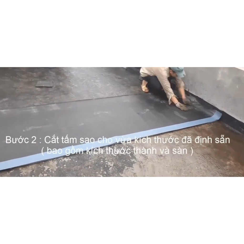 Màng chống thấm tự dính AUTOTAK bán lẻ 1 mét - dày 2mm chống thấm nhà vệ sinh, sàn mái, ban công, sê nô, sân thượng