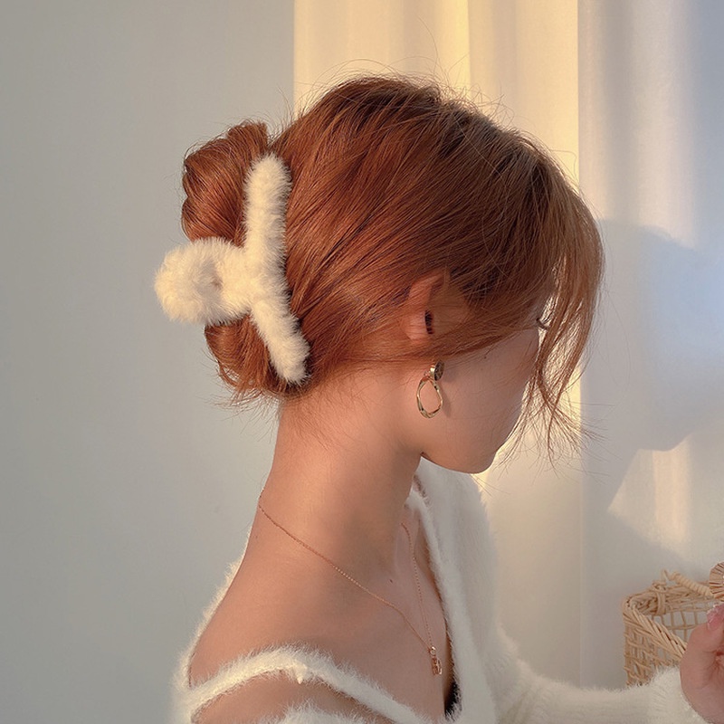 Kẹp Tóc Lông Nhung Dễ Thương Xinh Xắn Thời Trang Hàn Quốc Cho Nữ