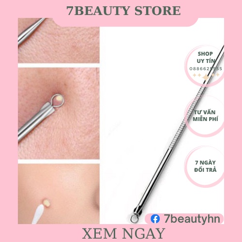 12 Cây Nặn Mụn 2 Đầu - 8cm Thép Không Rỉ L009