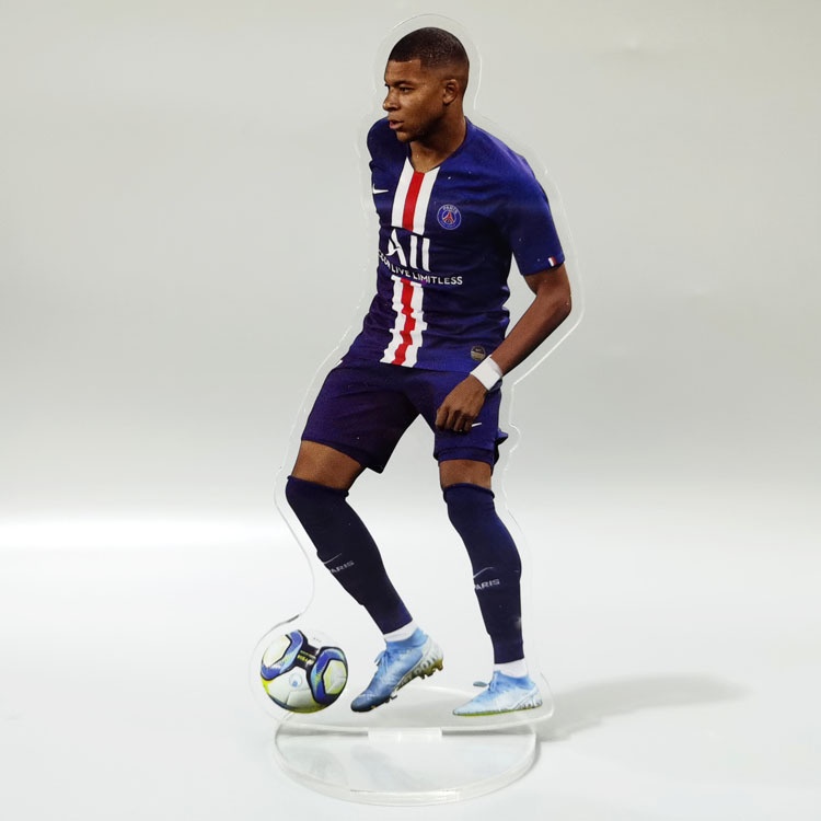 Mô hình ngôi sao bóng đá Messi Harland Mbappé C Ronaldo trang trí bằng nhựa acrylic chất lượng cao