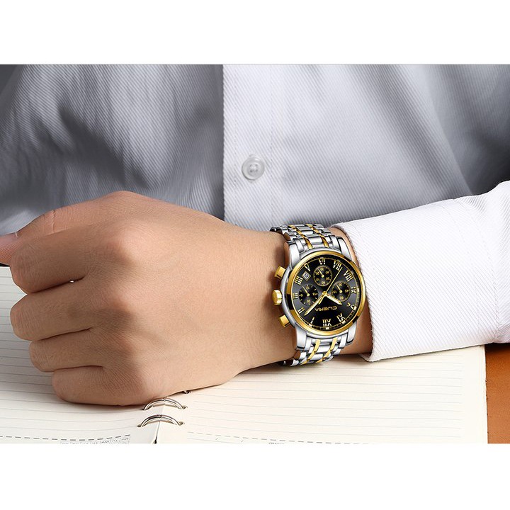 (ĐẲNG CẤP) Đồng Hồ Nam Chạy 6 Kim CUENA Máy Nhật Kính Tráng Saphire _Dây Thép Đúc Đặc Nguyên Khối | BigBuy360 - bigbuy360.vn