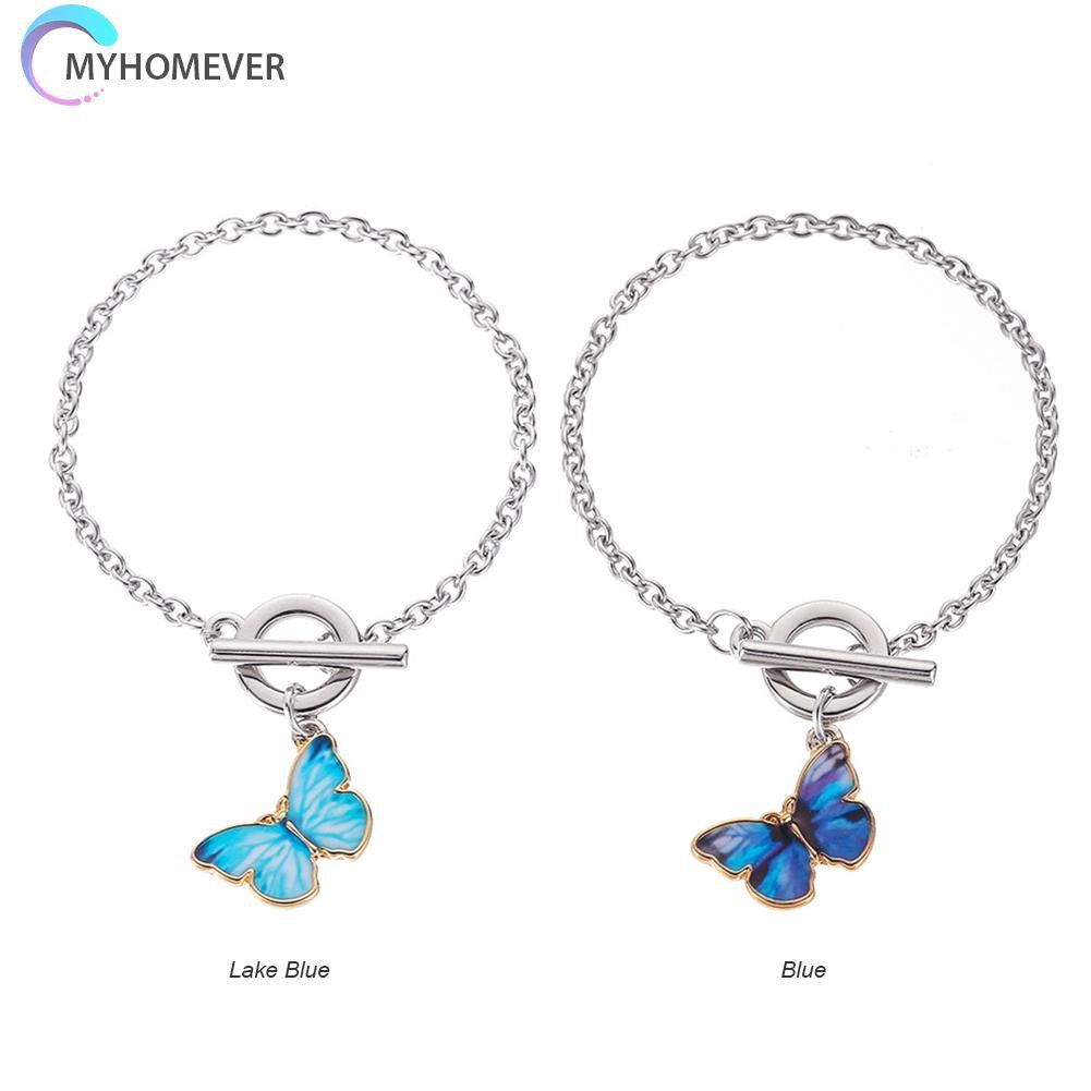 Vòng Tay Mặt Hình Bướm Đơn Giản Dành Cho Nữ