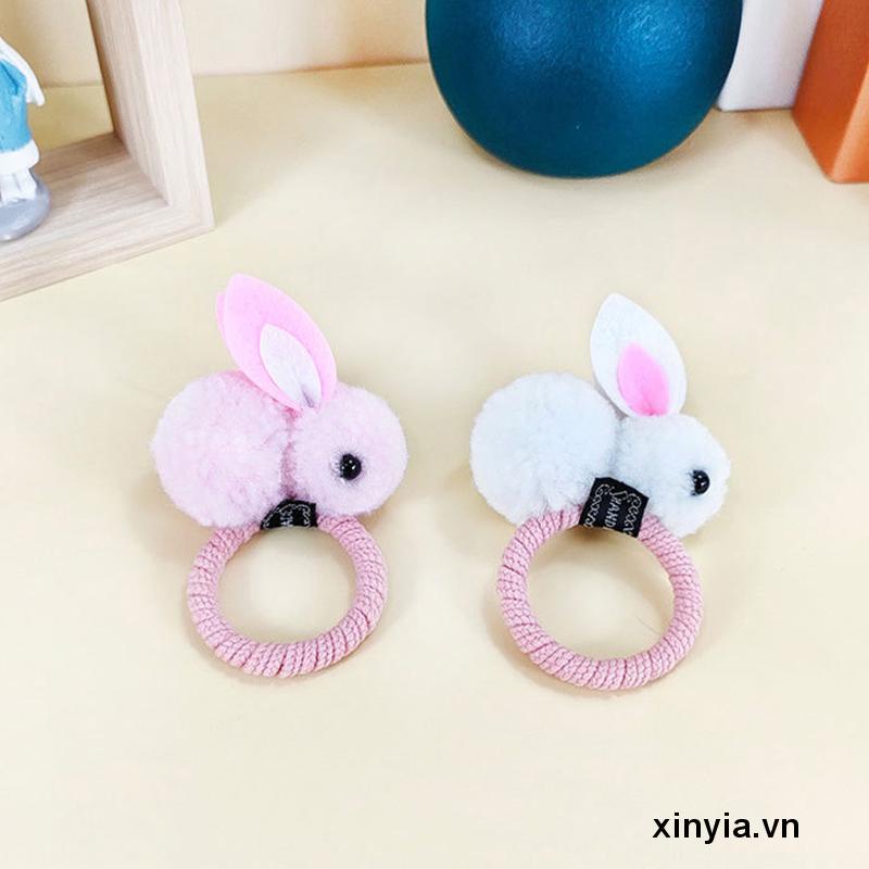 Kẹp tóc/dây buộc tóc hình thỏ đáng yêu phong cách Hàn Quốc