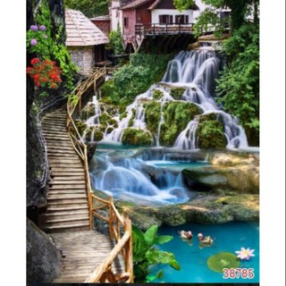 Tranh 3d dán tủ lạnh keo sẵn kt 60 x 140cm