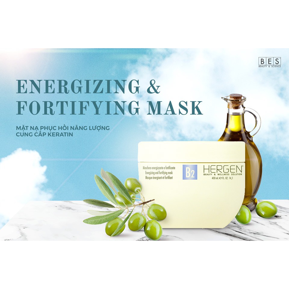 Mặt nạ phục hồi năng lượng Hergen B2 Energizing and fortifying mask 400ml