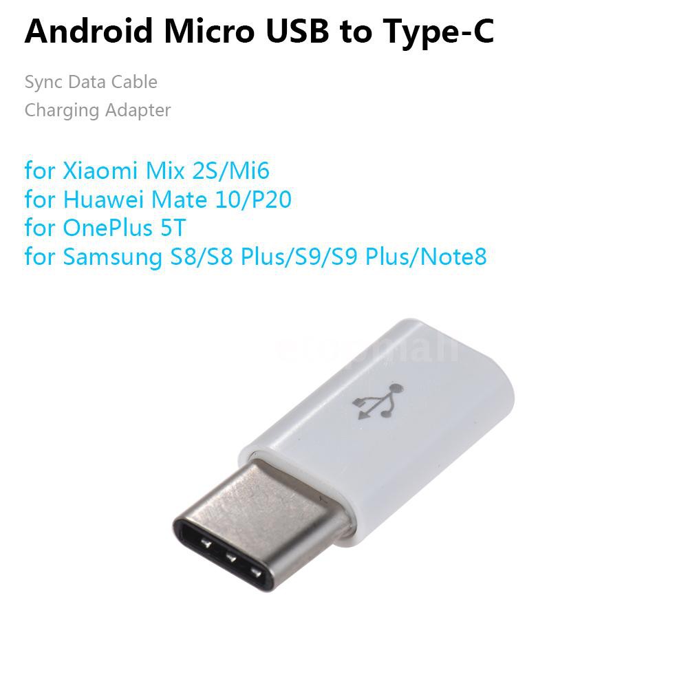 Dây Cáp Chuyển Đổi Từ Giác Cắm Micro Usb Sang Giác Cắm Type-C Cho Xiaomi Huawei Samsung