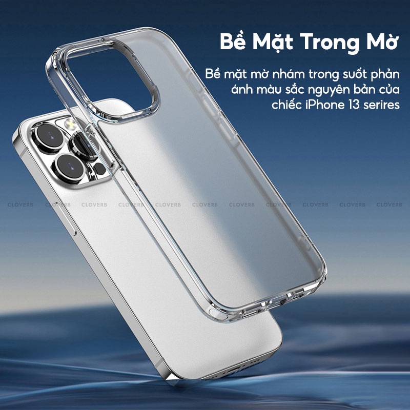 Ốp Lưng Likgus Nhám Không Bám Vân Tay Viền Trong Suốt Chống Sốc Thiết Kế Bảo Vệ Màn Hình Camera Chống Trầy Xước Cho 14