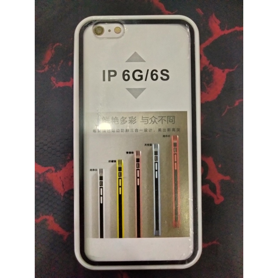 Ốp Lưng cho Táo số 61 IP6 IP6G IP6S IP 6 6G 6S Trong suốt viền trắng