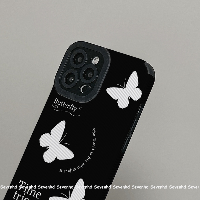 Ốp Điện Thoại Họa Tiết Bướm Thời Trang Cho iPhone 13 12 11 Pro Max SE2020 X XR Xs Max 7 8 6 6s Plus