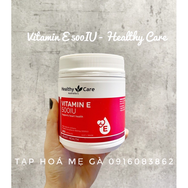 Vitamin E Healthycare 200v của Úc - Hàm lượng 500IU