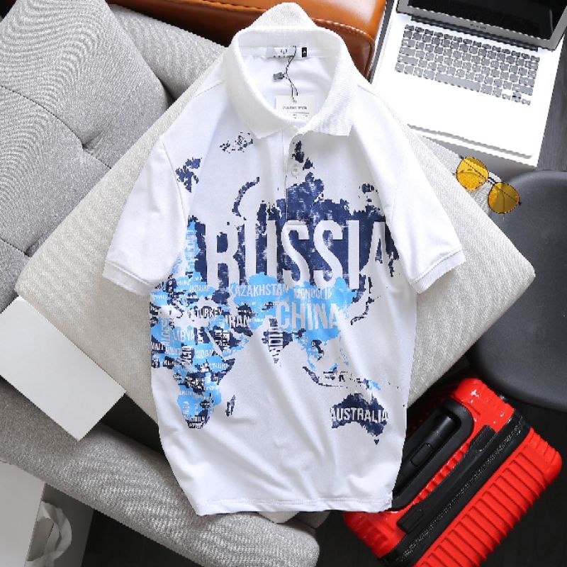 Áo thun bẻ Marc Russia nam