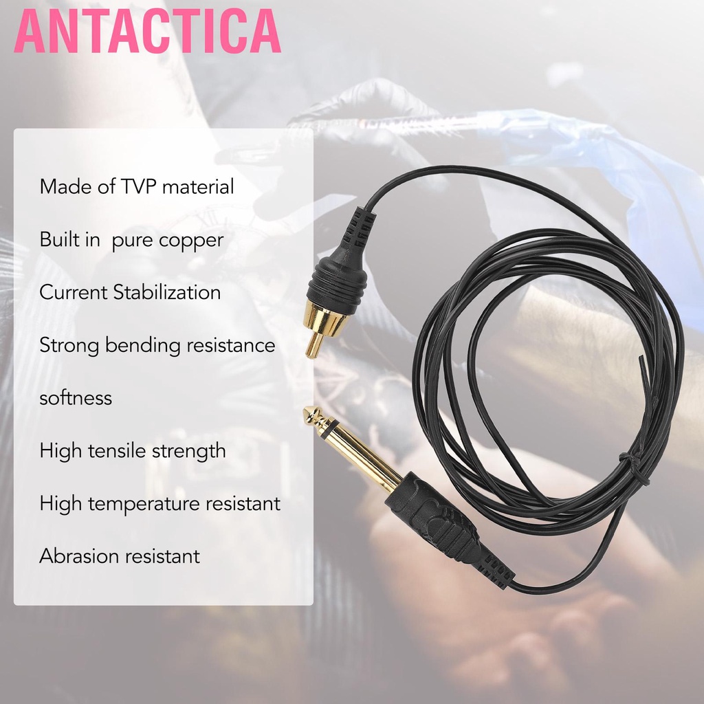 Antactica 6.6ft RCA Tattoo Clip Cord TPE Cable Machine Power Pen Supply