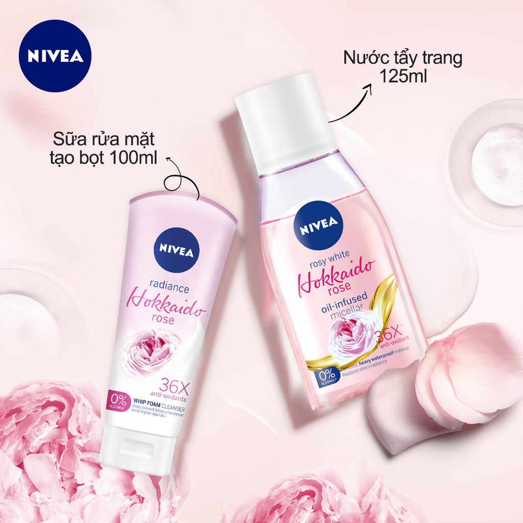 Nước tẩy trang NIVEA chiết xuất hoa hồng Hokkaido (125ml)