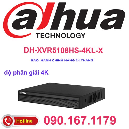 Đầu ghi hình HDCVI/TVI/AHD và IP 8 kênh DAHUA XVR5108HS-4KL-X