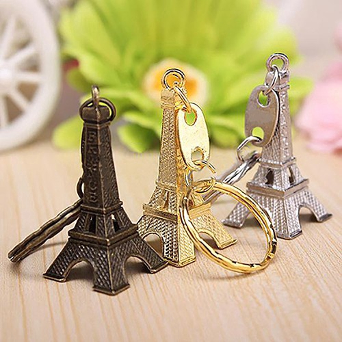Kim loại Paris tháp Eiffel Mặt dây chuyền Móc khóa