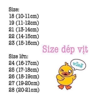 Dép vịt thái lan cho bé