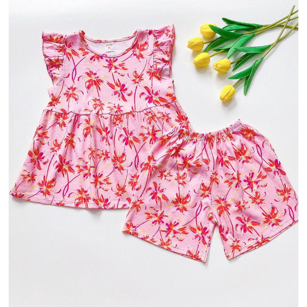 Bộ thun cotton xuất dư mùa hè Gymboree dành cho bé gái từ 23kg đến 33kg