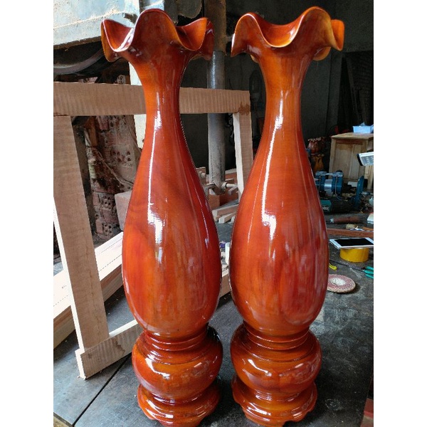 Đôi tì bà gỗ tràm cao 61CM X 16CM