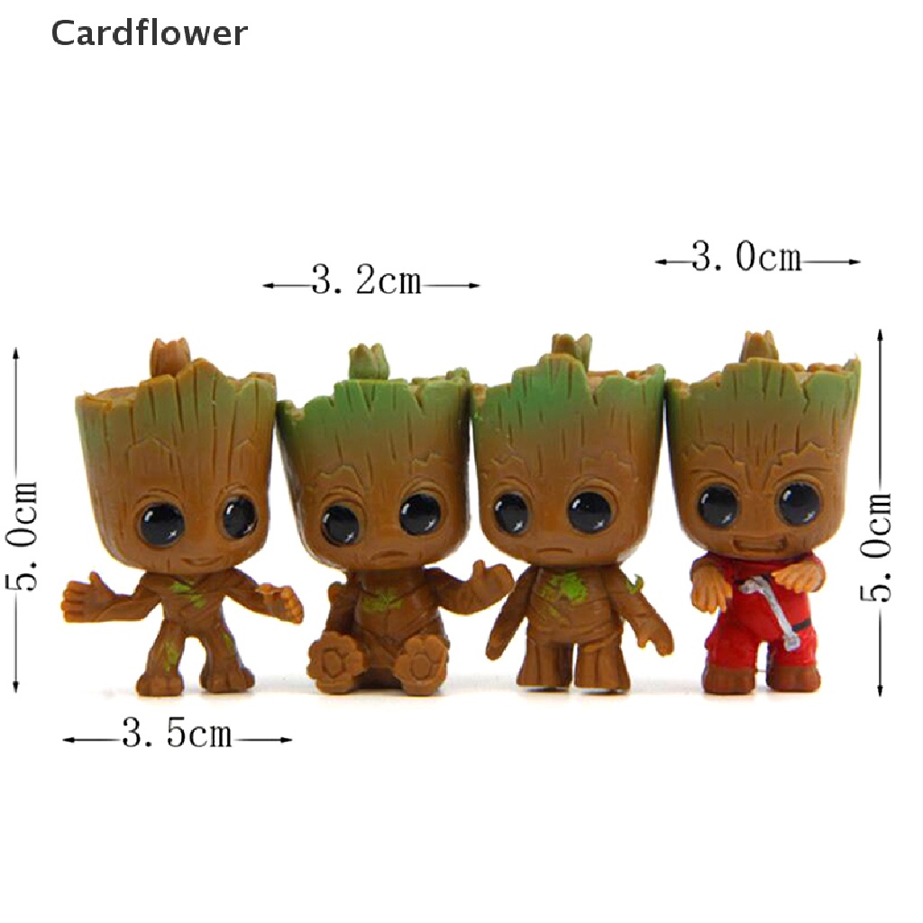 &lt; Cardflower &gt; Móc Khóa Xe Hơi / Móc Chìa Khóa Hình Nhân Vật Groot Phim Guardians of Galaxy