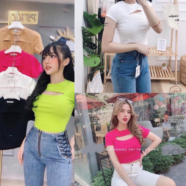 ÁO THUN ZIP XẺ NGỰC CRT