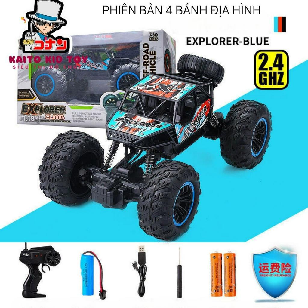 Xe địa hình điều khiển từ xa 6 bánh, ô tô điều khiển từ xa pin sạc phun khói cao cấp, siêu xe địa hình leo núi 2 cầu