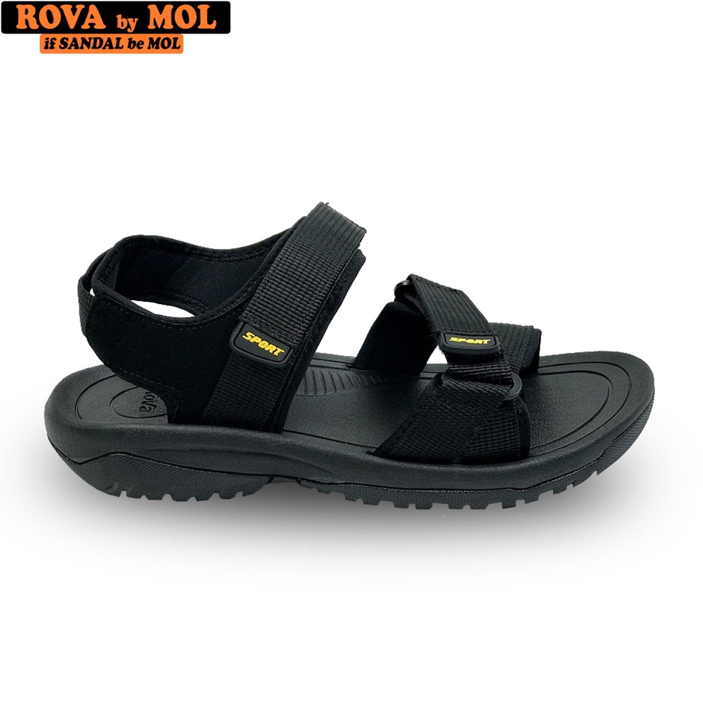 Giày sandal nam hiệu Rova siêu bền quai ngang đế cao su quai dù đi làm đi học mã RV873