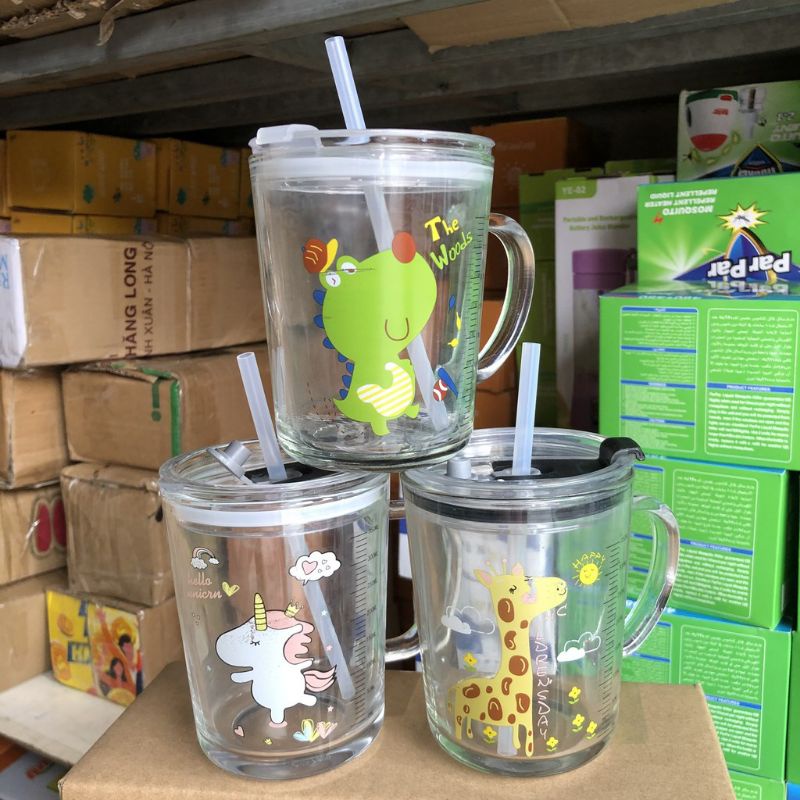 Ly nước, ly uống nước thủy tinh có chia vạch đo ml