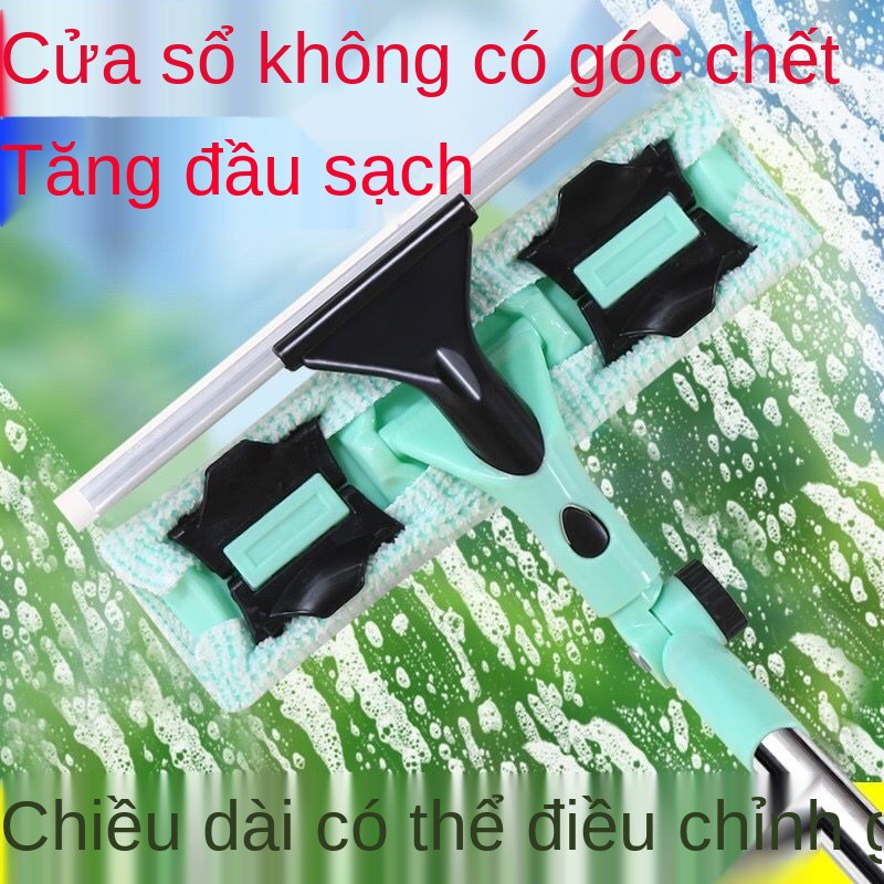 dụng cụ lau kính ống lồng thiên văn làm sạch cửa sổ hai mặt tạo tác bàn chải cào xước tòa nhà cao tầng hộ gia đình
