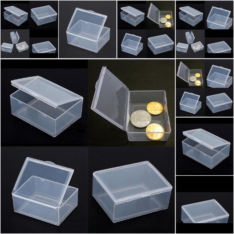 Set 5 Hộp Nhựa Trong Suốt Hình Chữ Nhật Đựng Đồ Đa Năng